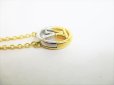 Photo4: LOUIS VUITTON Gold Silver LV Circle Medallion L TO V Necklace #9147