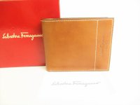 Salvatore Ferragamo Brown Leather Bifold Wallet #9148