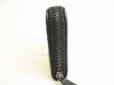 Photo4: BOTTEGA VENETA Intrecciato Black Leather Round Zip Wallet Purse #9151
