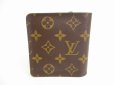 Photo2: LOUIS VUITTON Monogram Brown Leather Bifold Wallet Compact Zippe #9153 (2)