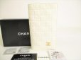 Photo1: CHANEL CC Icon Collection White Leather Bi-fold Long Flap Wallet #9156 (1)