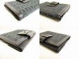 Photo7: FENDI Black Zucch Canvas Leather Bifold Wallet Compact Wallet #9162
