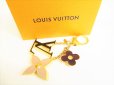 Photo1: LOUIS VUITTON Gold Bag Charm Key Holder Sac Fleures du monogram #9163 (1)