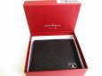 Photo12: Salvatore Ferragamo Gancini Black Leather Bifold Wallet #9164