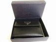 Photo12: PRADA Black Saffiano Leather Trifold Wallet Compact Wallet #9166