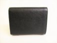 Photo2: PRADA Black Saffiano Leather Trifold Wallet Compact Wallet #9166 (2)