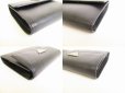 Photo7: PRADA Black Saffiano Leather Trifold Wallet Compact Wallet #9166