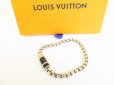 Photo1: LOUIS VUITTON Monogram Eclipse Chain Bracelet #9169 (1)