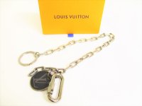 LOUIS VUITTON Monogram Eclipse Key Chain Key Ring #9177