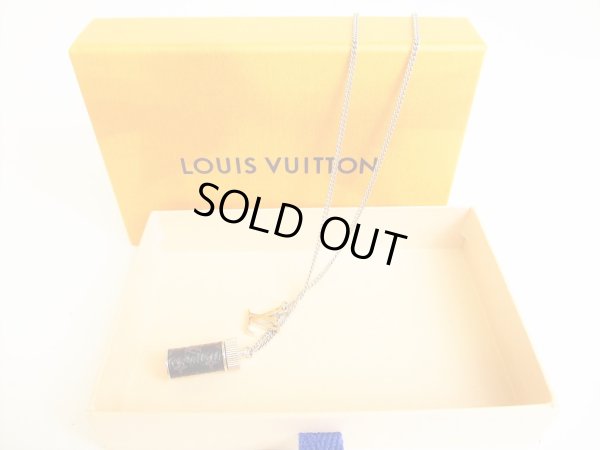 Photo1: LOUIS VUITTON Stainless Steel Monogram Eclipse Charms Necklace #9178