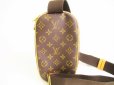 Photo2: LOUIS VUITTON Monogram Brown Leather Waist Pack Belt Bag Gange #9180 (2)