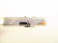 Photo10: LOUIS VUITTON Silver Steel LV Motif Necktie Pin Tie Clip #9181