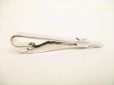 Photo2: LOUIS VUITTON Silver Steel LV Motif Necktie Pin Tie Clip #9181 (2)