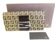 Photo1: FENDI Zucca Canvas Brown Leather Bifold Long Wallet Flap Wallet #9194 (1)