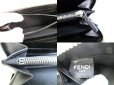 Photo9: FENDI Logo Black Leather Round Zip Long Wallet #9199