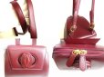 Photo7: Cartier Must De Cartier Bordeaux Leather Backpack Bag #9202