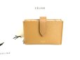 Photo1: CELINE Beige Leather Card Case Card Holder #9203 (1)