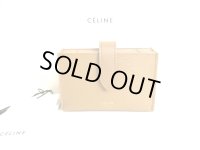 CELINE Beige Leather Card Case Card Holder #9203