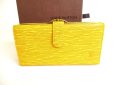 Photo1: LOUIS VUITTON Epi Yellow Leather Bifold Long Wallet Purse #9204 (1)