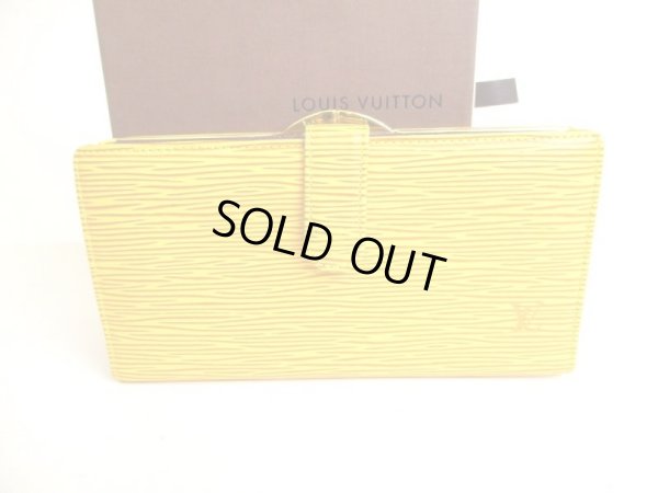 Photo1: LOUIS VUITTON Epi Yellow Leather Bifold Long Wallet Purse #9204