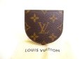 Photo1: LOUIS VUITTON Monogram Brown Leather Coin Purse Porto Monnaie Gousset #9213 (1)