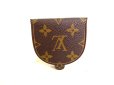 Photo2: LOUIS VUITTON Monogram Brown Leather Coin Purse Porto Monnaie Gousset #9213 (2)