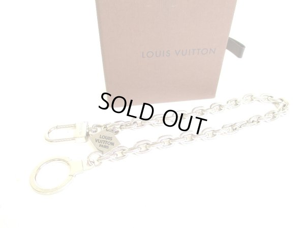 Photo1: LOUIS VUITTON Silver Color Metal Wallet Chain Chaine Anneau Cle #9215