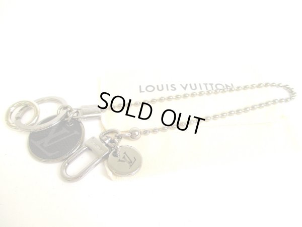 Photo1: LOUIS VUITTON Monogram Eclipse Key Chain Key Ring #9218