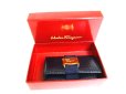 Photo12: Salvatore Ferragamo Vara Navy Blue Leather Gold H/W 6Pics Key Case #9227