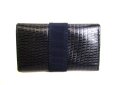 Photo2: Salvatore Ferragamo Vara Navy Blue Leather Gold H/W 6Pics Key Case #9227 (2)