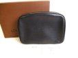 Photo1: LOUIS VUITTON Ardoise Taiga Leather Clutch Bag Trousse Toilette GM #9228 (1)