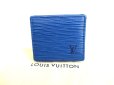 Photo1: LOUIS VUITTON Epi Blue Leather Coin Purse Porto Monnaie Boite #9241 (1)