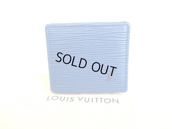 Photo1: LOUIS VUITTON Epi Blue Leather Coin Purse Porto Monnaie Boite #9241