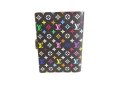 Photo2: LOUIS VUITTON Multicolor Black Leather Small Ring Agenda Cover #9252 (2)