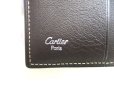 Photo10: Cartier C de Cartier Dark Brown Leather Bifold Wallet Purse #9253