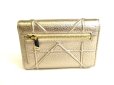 Photo2: Christian Dior Diorama Champagne Gold Leather Bifold Wallet #9255 (2)