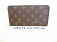 Photo1: LOUIS VUITTON Monogram Leather Zip Around Wallet Porto Monnaie Zip #9257 (1)