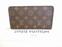 LOUIS VUITTON Monogram Leather Zip Around Wallet Porto Monnaie Zip #9257
