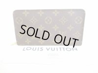 LOUIS VUITTON Monogram Leather Zip Around Wallet Porto Monnaie Zip #9257