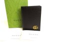 Photo1: GUCCI GG Marmont Black Leather Business Card Case #9260 (1)