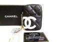 Photo1: CHANEL Cambon Calf Leather Black Cigarette Cases Pouch #9265 (1)