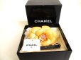 Photo12: CHANEL Camelia Beige orange Canvas Corsage Brooch #9269