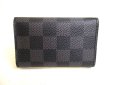 Photo2: LOUIS VUITTON Damier Graphite Leather Multicles 6 Key Cases #9270 (2)