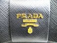 Photo10: PRADA Saffiano Black Leather Ribbon Round Zip Long Wallet Purse #9272