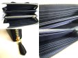 Photo8: PRADA Saffiano Black Leather Ribbon Round Zip Long Wallet Purse #9272