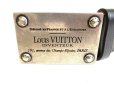 Photo8: LOUIS VUITTON Black Leather Inventure Silver Buckle Belt Waist 85-95 #9273