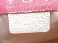 Photo10: BVLGARI Pink Canvas Cream Leather Logo Mania Tote Bag w/Pouch #9274