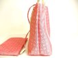 Photo4: BVLGARI Pink Canvas Cream Leather Logo Mania Tote Bag w/Pouch #9274