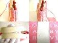 Photo7: BVLGARI Pink Canvas Cream Leather Logo Mania Tote Bag w/Pouch #9274