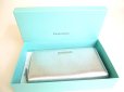 Photo12: Tiffany & Co. Logo Plate Silver Leather Round Long Wallet #9277